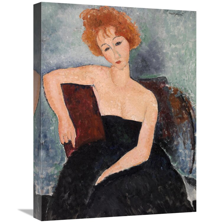 Bless international Jeune Fille Rousse En Robe De Soir On Canvas